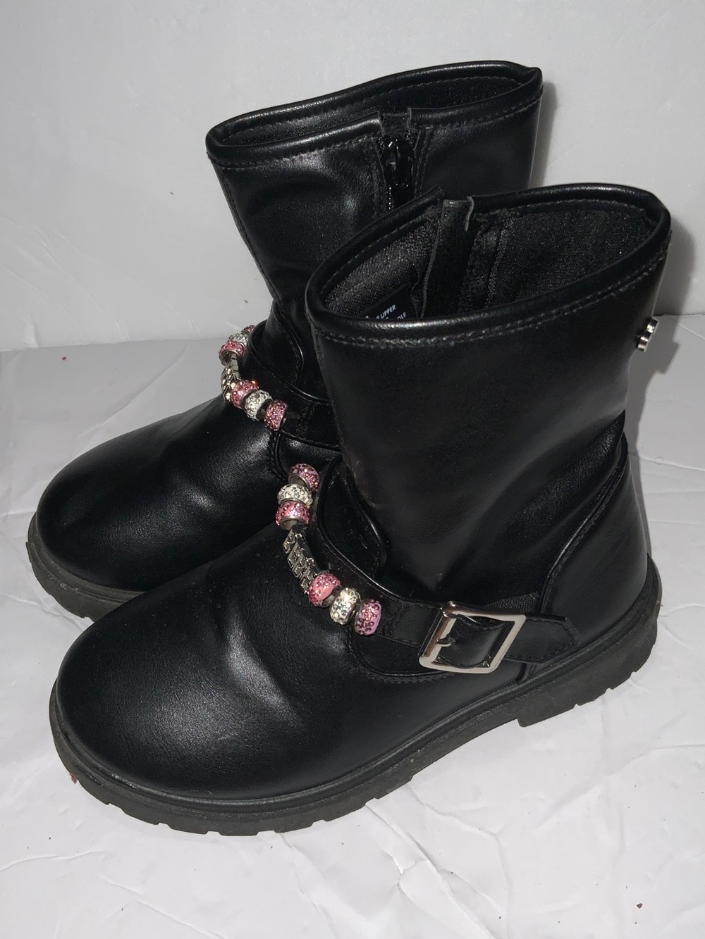 bebe Black Girls' Beaded Rain & Snow Boots